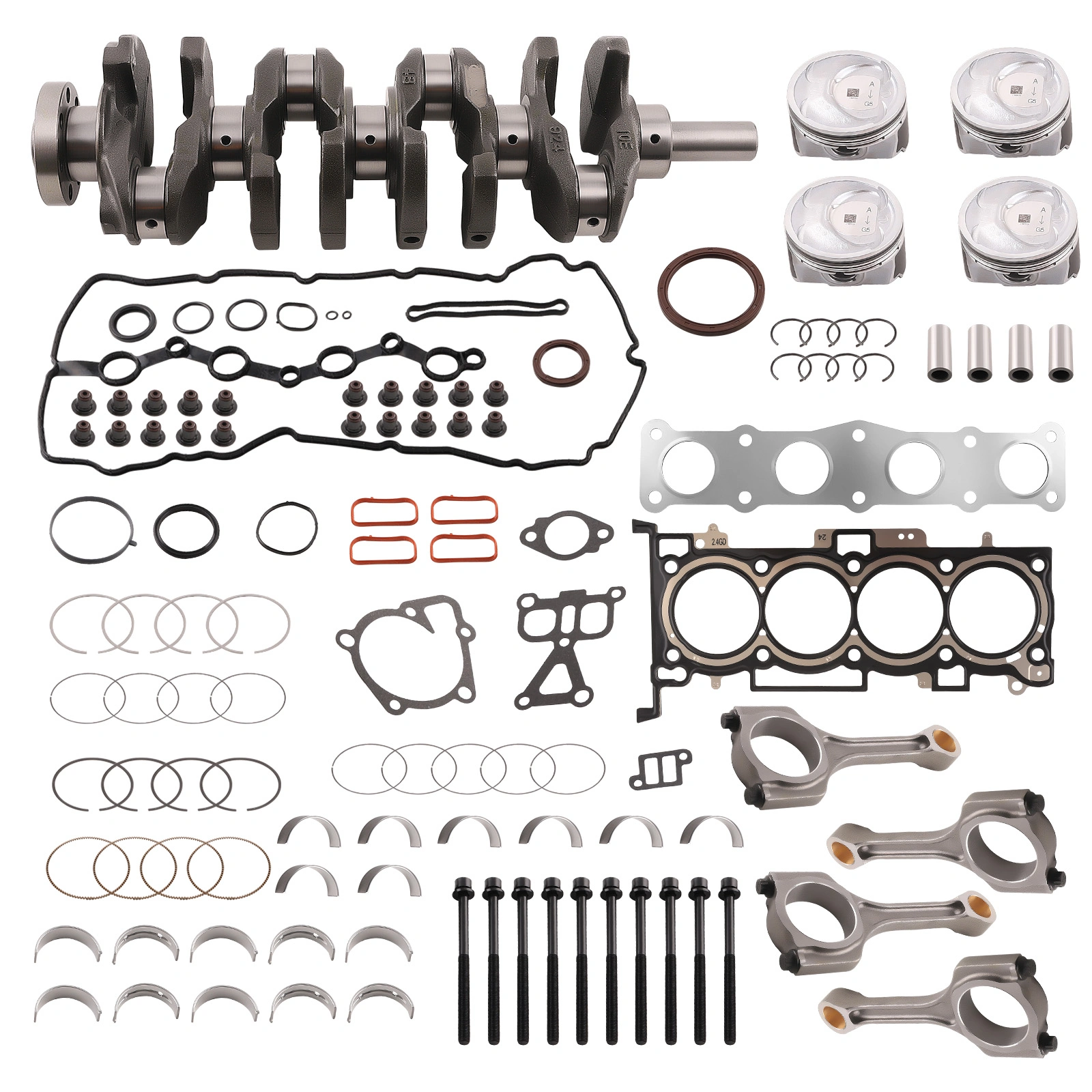 Crankshaft & Connecting Rod Bearing Set for Hyundai Kia G4KJ 2.4L Engine Sorento Tucson 2014-2020