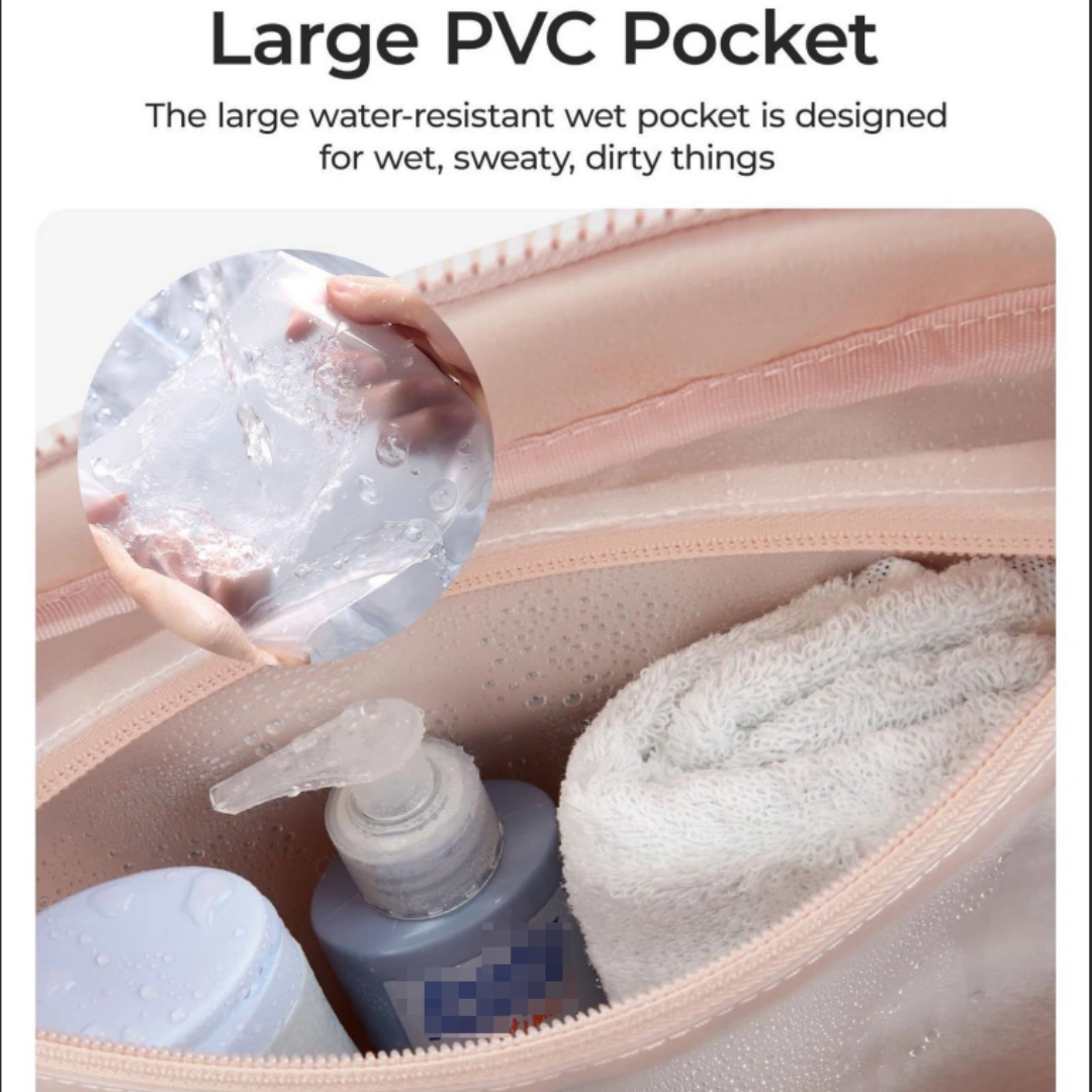 Purple Fluffy Shoulder Bag Large Capacity Waterproof Tote Luggage Travel Handbag Multi Zipper Pocket Sports Fitness Day Bag view 6