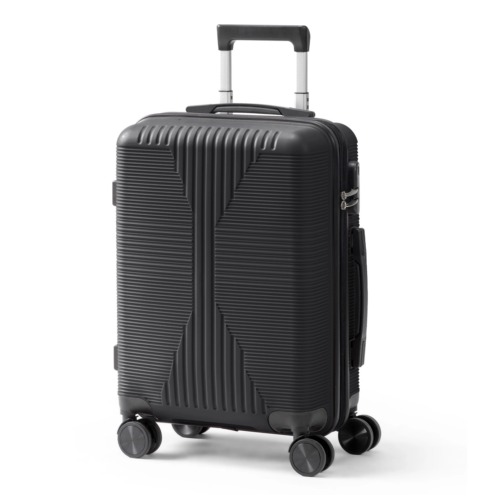 20in PP Trolley Case, Black Travel Suitcase with Spinner Wheels, Lightweight Carry-On Luggage view 10