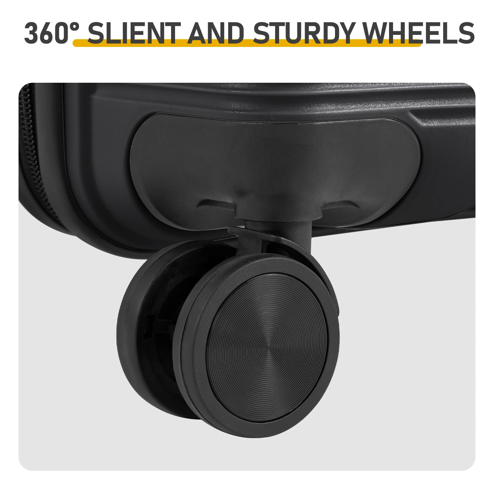 20in PP Trolley Case, Black Travel Suitcase with Spinner Wheels, Lightweight Carry-On Luggage view 4
