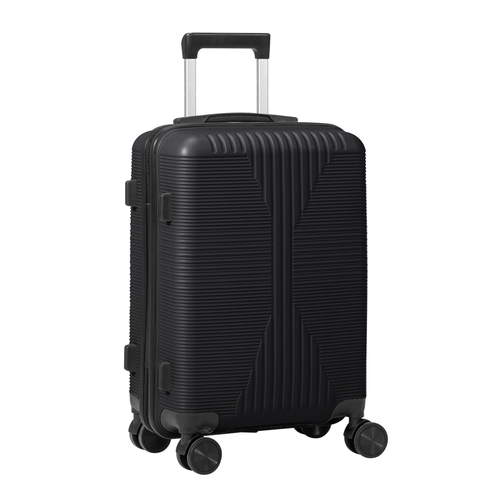 20in PP Trolley Case, Black Travel Suitcase with Spinner Wheels, Lightweight Carry-On Luggage view 9