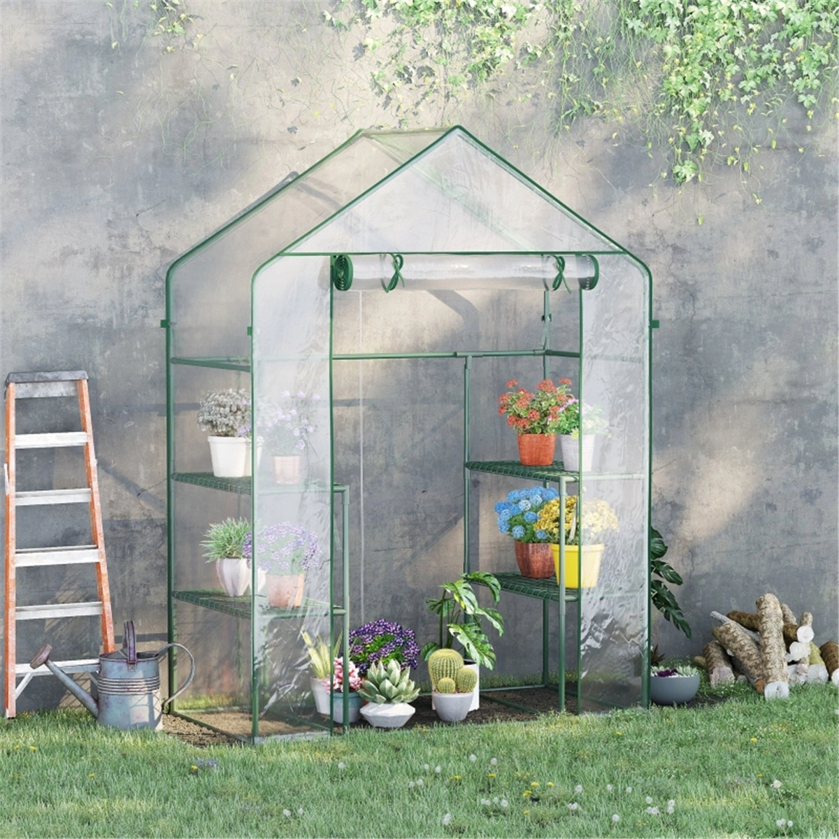 **Mini Walk-in Greenhouse** - stripped non-product text