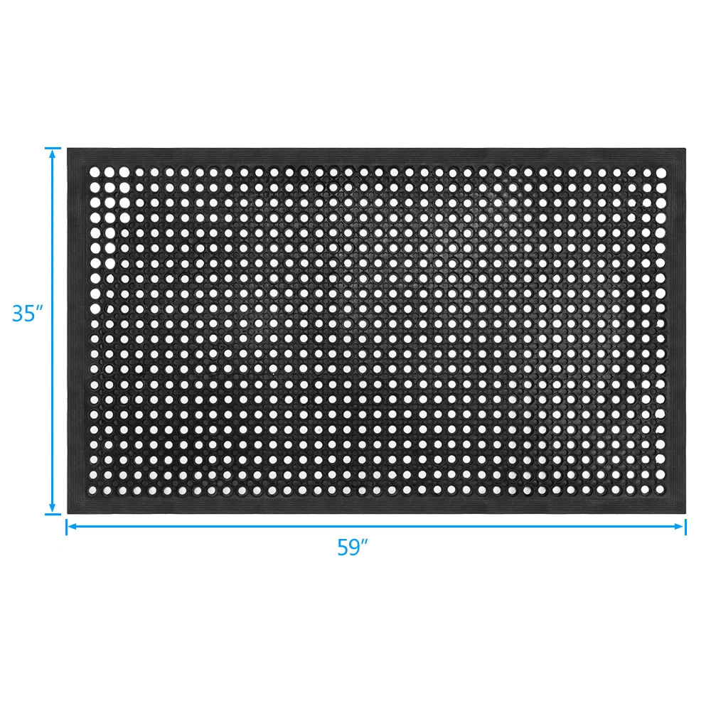 Industrial Hexagonal Anti-Fatigue Mat 150x90cm - Non-Slip Rubber Kitchen Bar Floor Mat with Drainage, Heavy-Duty Commercial Grade view 12