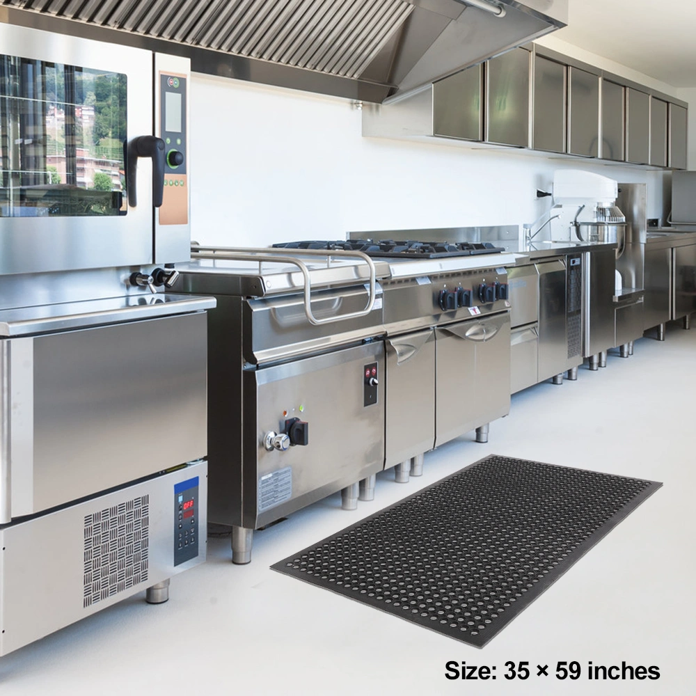 Industrial Hexagonal Anti-Fatigue Mat 150x90cm - Non-Slip Rubber Kitchen Bar Floor Mat with Drainage, Heavy-Duty Commercial Grade view 7