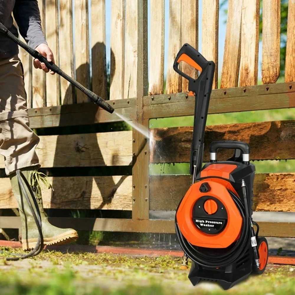 1400W 110V Electric Pressure Washer 203 Bar High Pressure Cleaner Orange view 5