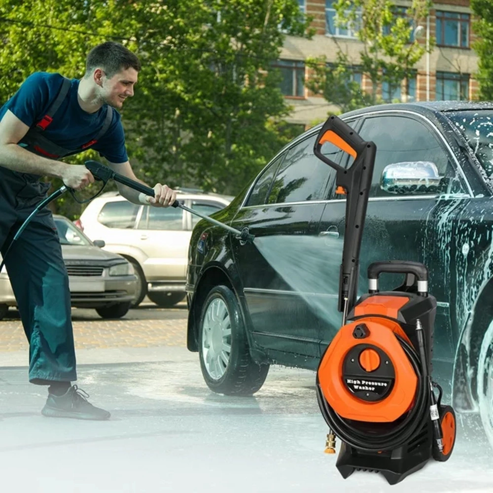 1400W 110V Electric Pressure Washer 203 Bar High Pressure Cleaner Orange view 6