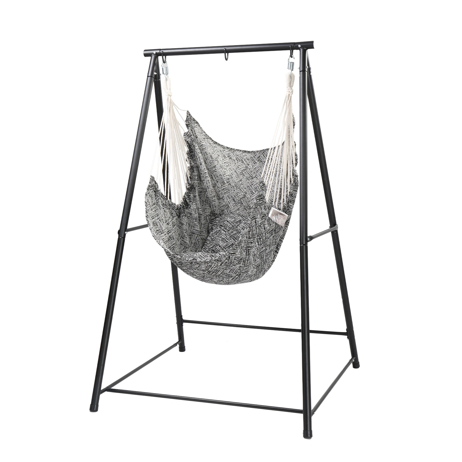 Hammock Chair Stand 112x113x180cm, Heavy Duty Metal Swing Chair Frame, Outdoor Garden Patio Steel Stand