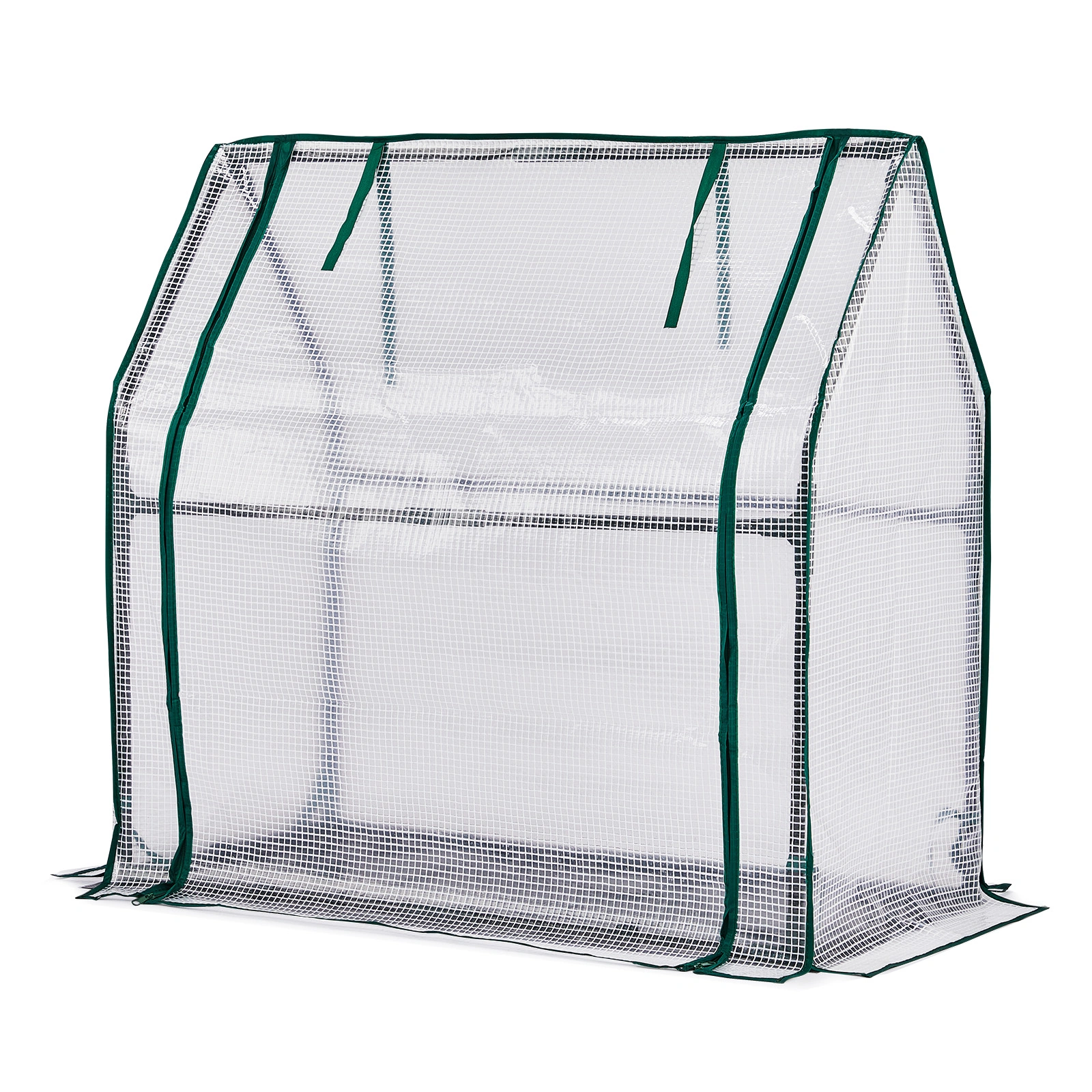 Mini Greenhouse with PE Cover, 36x18x33in Indoor Outdoor Plant Green House for Garden Backyard, White
