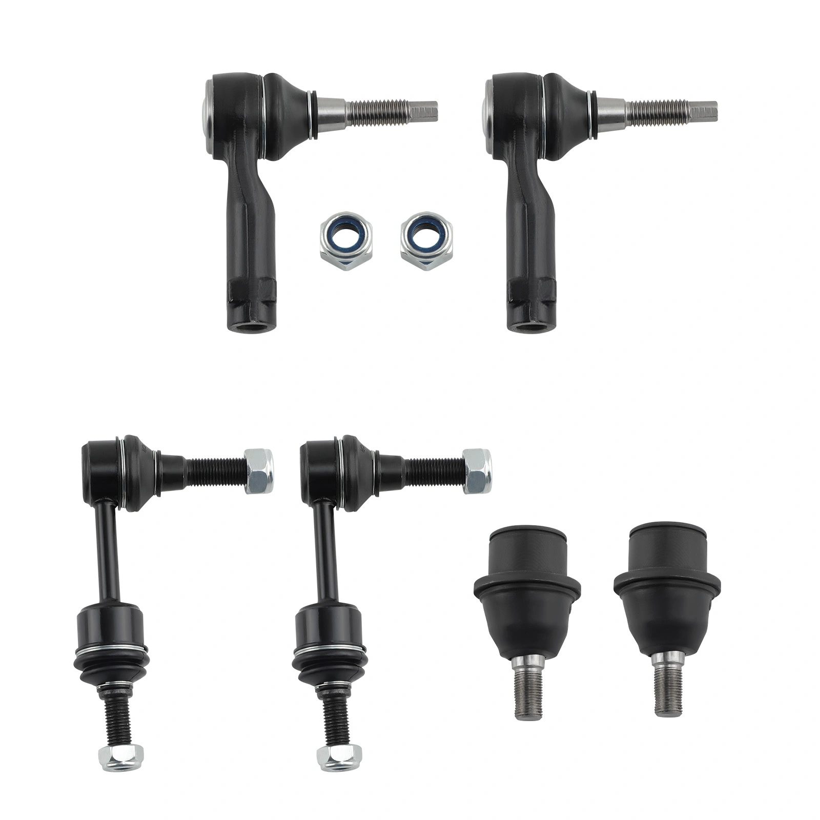 12x Front Upper Control Arms w/Ball Joint Tie Rods fit for Ford F-150 2004-2005 2WD view 2