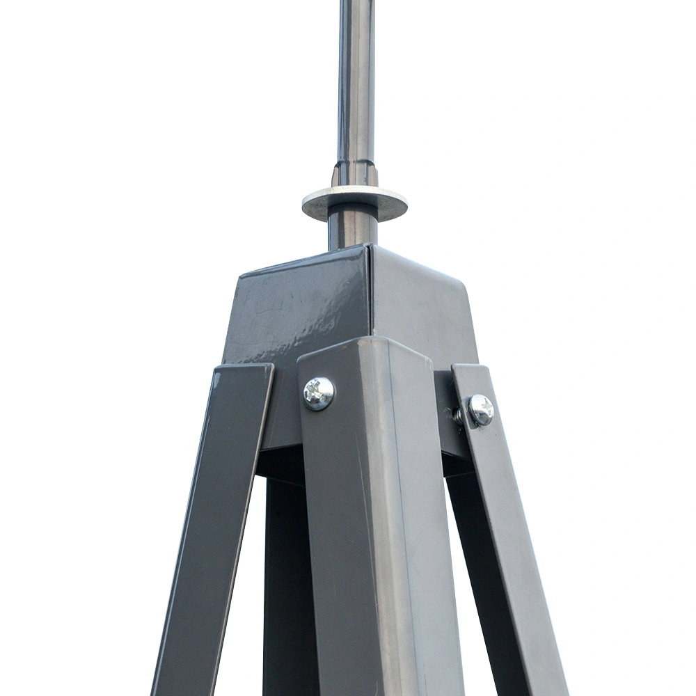 8FT Outdoor Garden Windmill - Weather Resistant Yard Decor Gray & Red view 10